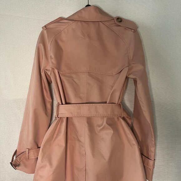 Coach womens Pink trench coat lined Excellent Condition XXS - 0315 - Picture 3 of 9